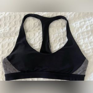 Lululemon Sports Bra Size 6 Gray Black